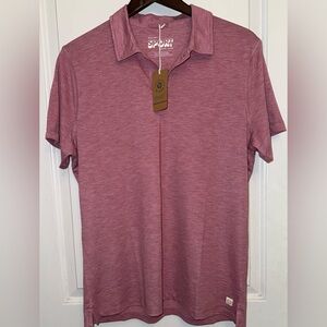 Marine Layer NWT Air Polo in "Rose Wine"